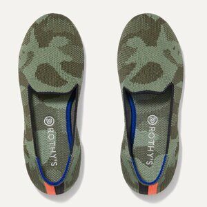 ROTHY'S The Kids Loafers Olive Camo Shoes Size 2